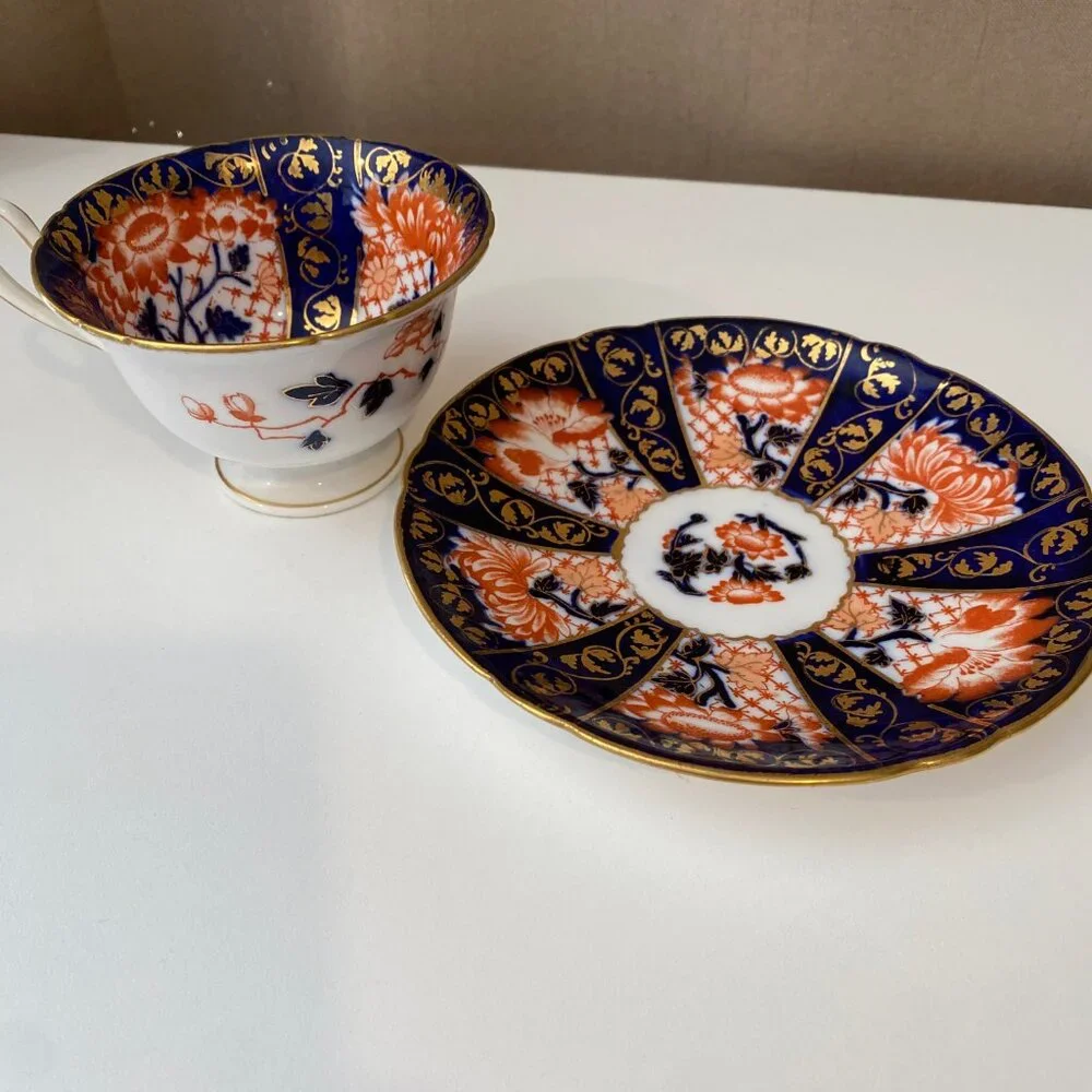 Wileman Foley England Tea Cup & Saucer #9764 Imari‎ Style 3 Set